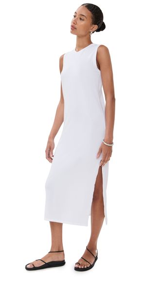 Another Tomorrow Sleeveless Tee Dress White XS