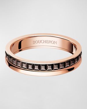 Quatre 18K Rose Gold & Brown PVD Band Ring
