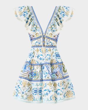 My Homespun Heart Tiered Frill Mini Dress