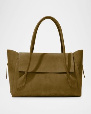 Tate East-West Satchel Bag in Nubuck Calfskin
