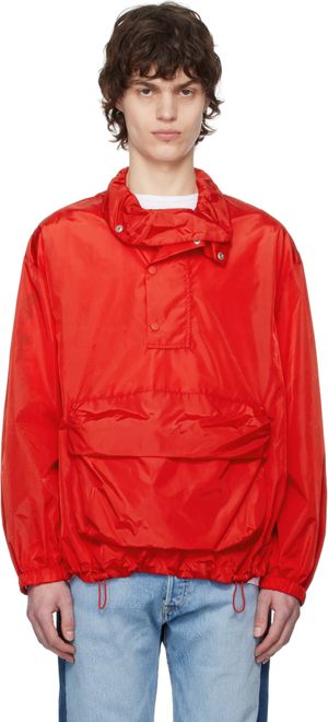 Simone Rocha Red Cargo Flap Pocket Jacket