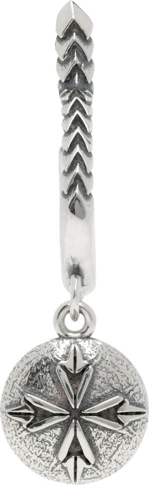 Emanuele Bicocchi Silver Logo Coin Single Earring