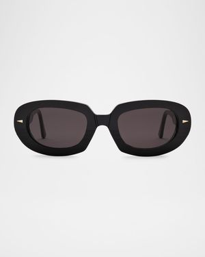 Lombards Acetate & Nylon Oval Sunglasses