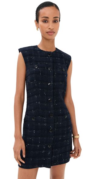 Veronica Beard Tamara Dress Navy/Off White 14