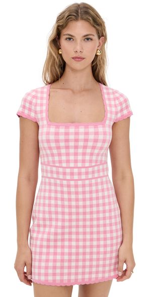 LoveShackFancy Kellen Dress Pink Pearl M