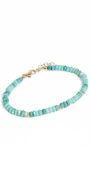 EF Collection 14k Turquoise Birthstone Bead Bracelet 14k Yellow Gold One Size