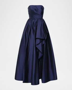 Esmerina Strapless Taffeta Gown