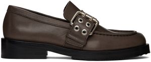 BY FAR SSENSE Work Capsule Brown Soho Loafers