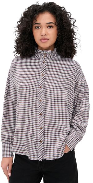 XIRENA Jensen Shirt Baby Blue Check XS