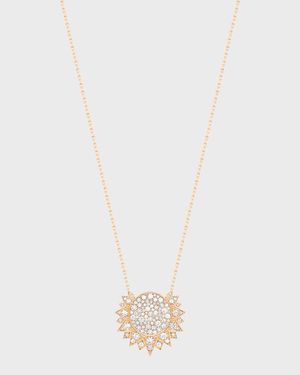 Sunlight 18k Rose Gold Diamond Pendant Necklace