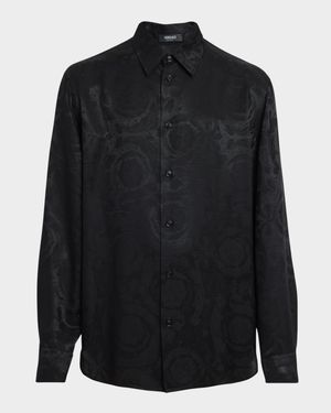 Men's Barocco Jacquard Dress Shirt
