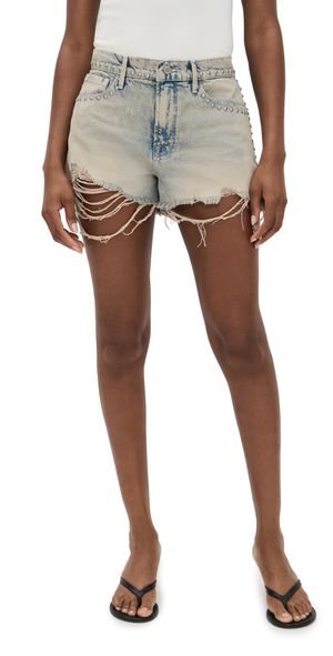 Good American Good 90s Studded Shorts Indigo784 8