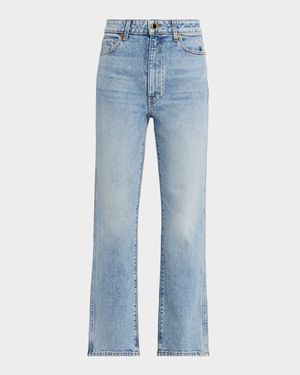 Abigail High-Rise Straight-Leg Ankle Jeans