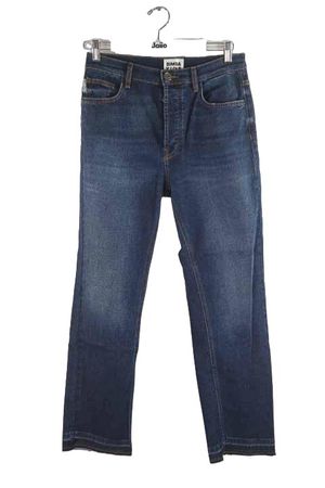 Bimba Y Lola - Seconde Main - Jean droit en coton - Taille L - Bleu