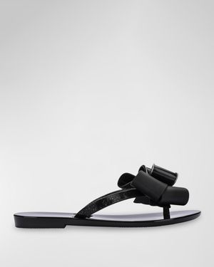 Girl's Glitter Bow Flip-Flops, Baby/Toddler/Kids