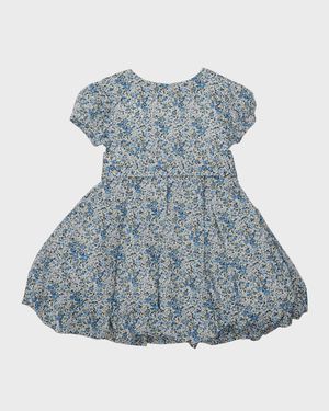 Girl's Elizabeth Dainty Floral-Print Pouf Dress, Size 2-6