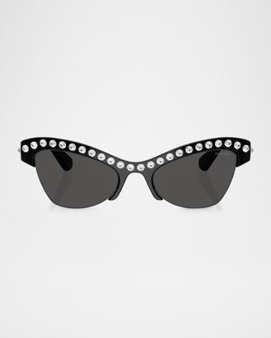 SK6043 Crystal Butterfly Acetate Sunglasses