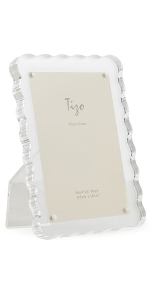 Tizo Design Lucite Frame Wave Design Clear 4x6 Clear One Size