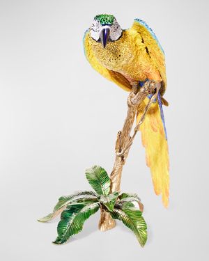 Hand-Painted Skyler Blue Macaw Figurine
