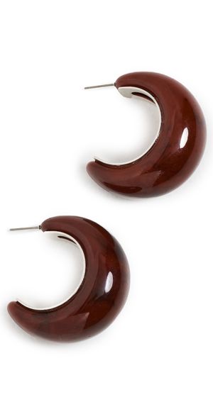 Ronny Kobo Sardonyx Hoops Silver One Size
