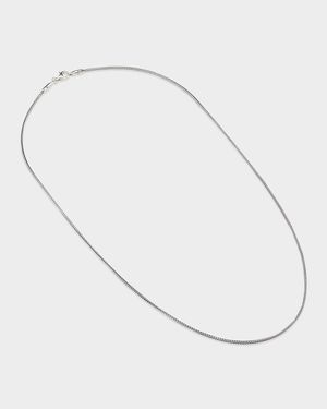 Sterling Silver Thin Chain Necklace, 18"L
