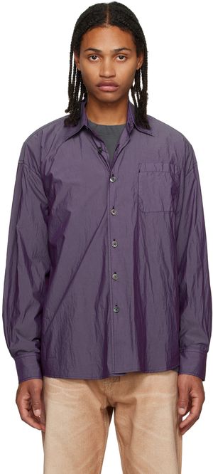 OUR LEGACY Purple Borrowed Shirt