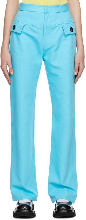 Bottega Veneta Blue Zip-Fly Trousers