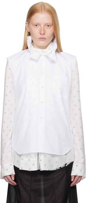 Comme des Garçons Homme Plus White Broad Shirt