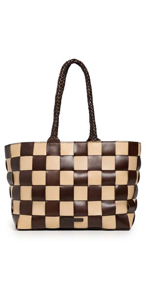 Loeffler Randall Klara Woven Tote Brown/Butter One Size