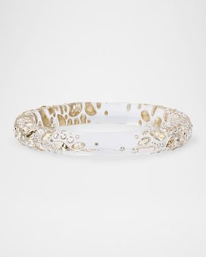 Confetti Crystal Lucite Skinny Hinge Bracelet