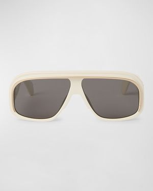 Men's Reedley Acetate and Metal Shield Sunglasses