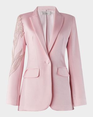 Rebeca Lace Single-Breasted Jacket