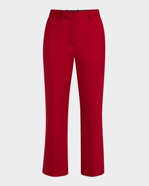 Cropped Straight-Leg Seasonless Wool Trousers