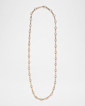 18K Yellow Gold Large Motif Double-Link Chain Necklace, 18"L