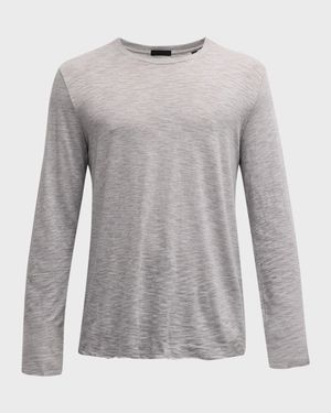 Men's Long-Sleeve Destroyed Cotton T-Shirt