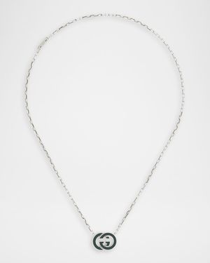 Men's Gucci Interlocking Pendant Necklace