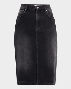 Knee-Length Denim Skirt