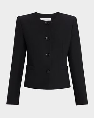 Single-Breasted Shrunken Jacket