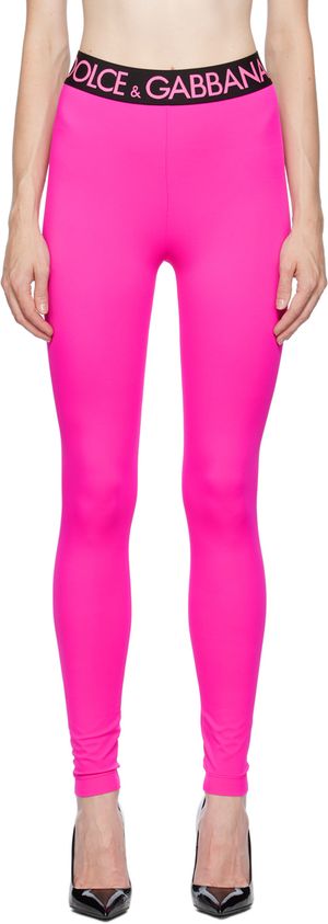 Dolce&Gabbana Pink High-Rise Leggings