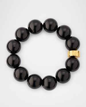 Black Onyx Statement Stretch Bracelet