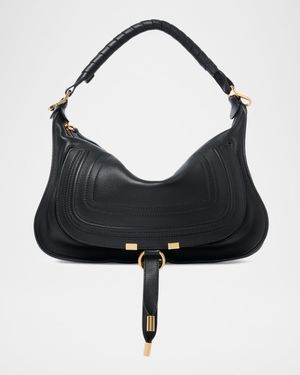 Marcie Medium Saddle Shoulder Bag in Leather