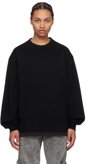 Juun.J Black Side Zip Sweatshirt