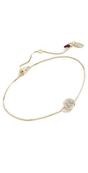 SHASHI Solitaire Moissanite Bracelet Gold One Size