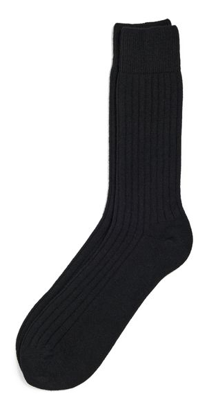NN07 Wool Cashmere Rib Socks Black One Size