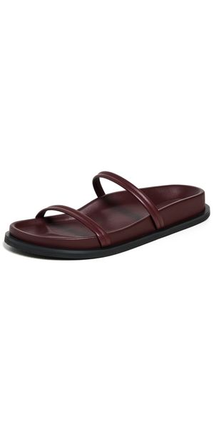 St. Agni Fine Double Strap Slides Plum 37