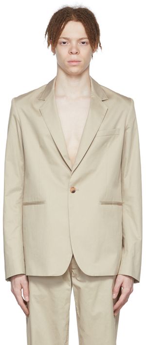 Maryam Nassir Zadeh Khaki Focus Blazer