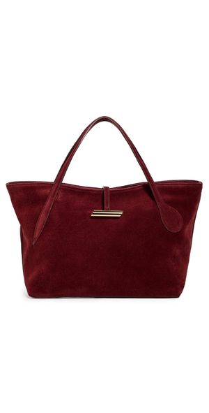Liffner Petite Penne Tote Maroon Gold Hardware One Size