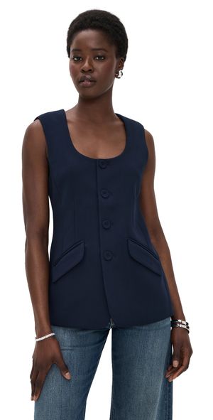 Favorite Daughter The Diana Vest Navy XS