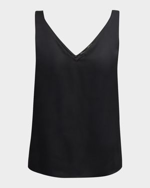 Sailor Sleeveless V-Neck Blouse