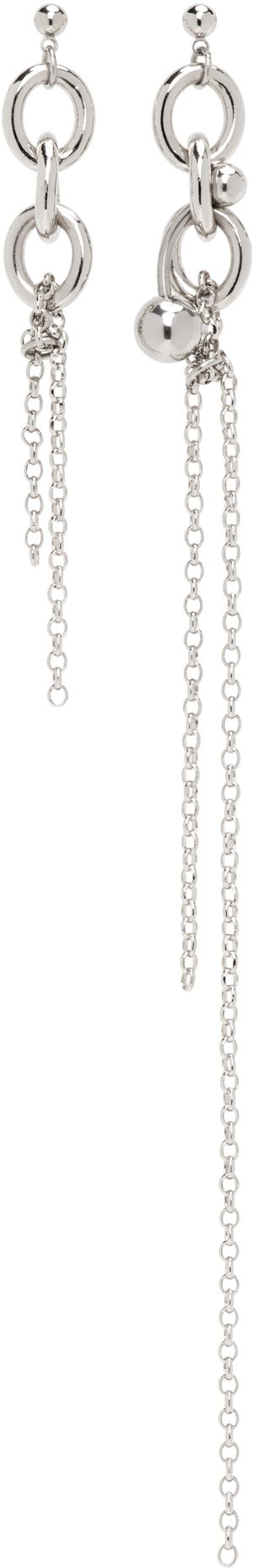 Justine Clenquet Boucles d'oreilles Sofie argentées